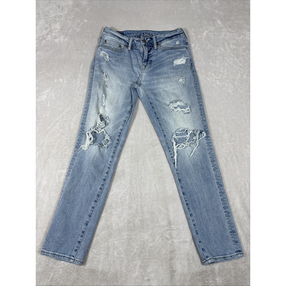 American Eagle Next Level Air Flex Distressed Mens Skinny Jeans 28X30 Stretch